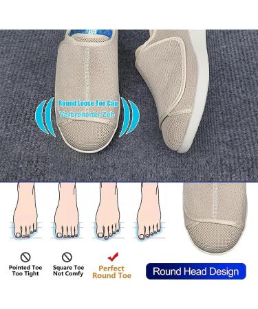 Diabetic Shoes for Men with Swollen Feet Orthopedic Shoes Diabetic Shoes for Women Extra Wide Fit Air Cushion Casual Slip-On Orthopedic Arch Support Knit Casual Elderly Safety Walking Shoes 5 UK H - Buy Online on GoSupps.com