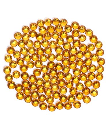 Yhmq du 576PCs pieces of rhinestones nail crystals + rhinestones for nails crystal gold yellow + ss30 (6.4 + 6.5mm) gold yellow ss30-576PCs
