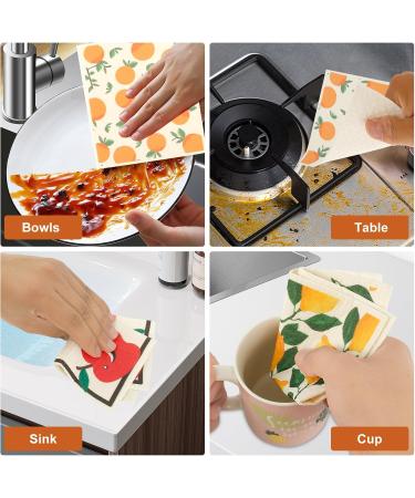 5Pcs Swedish Dishcloths for Kitchen Kitchen Dish Towels Absorbent Kitchen Dishcloths Washable Kitchen Dish Rags Soft Cellulose Sponge Cloths 7.7 x 6.7inch Kitchen Wash Rag for Washing Dishes (A) - Buy Online on GoSupps.com