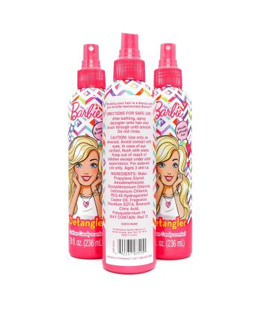 Barbie Cotton Candy Scented Hair Detangler 8oz - Pack of 3 | Sweet Smelling Hair Care Set - Buy Online on GoSupps.com