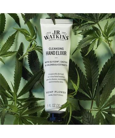 J.R. Watkins Hemp Flower Hand Elixir Waterless Cleansing Hand Wash 1 oz | International Shipping Available - Buy Online on GoSupps.com