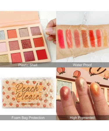 Peach Please 18 Color Eyeshadow Palette - Matte Metallic Sparkle Shimmer Eye Makeup Palette for Girls - TINTARK - Buy Online on GoSupps.com