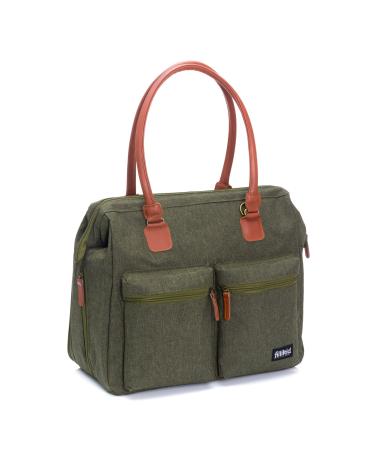 Fillikid diaper bag oxford diaper backpack |Baby diaper bag for strollers buggy for on the goLarge baby travel bag with stroller hooks and diaper pad dark green