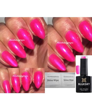Bluesky Future Fuchsia Pink Lilac Shimmer 80614 Nail Gel Polish UV LED Soak Off 10ml