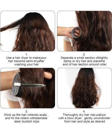 Curlers Large Curls Set - 26 Piece Self-Adhesive Rollers & Clips for Heatless Styling - Ideal for Long, Medium, Short Hair - Buy Online on GoSupps.com
