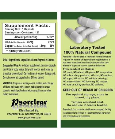 Psorclear: Natural Psoriasis & Eczema Treatment - 120 Count Bottle - Buy Online on GoSupps.com