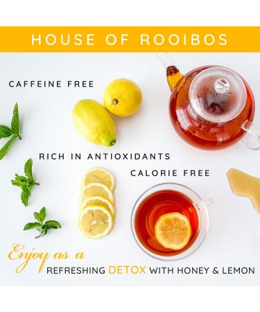 Organic Rooibos Herbal Tea - 80 Bags of Caffeine-Free Red Tea by HOUSE OF ROOIBOS - Buy Online on GoSupps.com