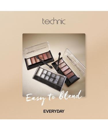 Technic Bronze Eyeshadow Palette - 6 Pigmented Shimmer Shades for Natural or Glam Make-up Look - Long Lasting Coverage - 7.2g (Pack of 1) - Buy Online on GoSupps.com