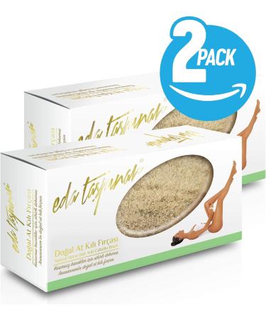 EDA Tasepin Dry Brush Set - Natural Horsehair Anti-Cellulite Body Peeling | Perfect Legs & Fit Body | Improve Lymph Function & Softer Skin - 2 Brushes in 1 Pack - Buy Online on GoSupps.com