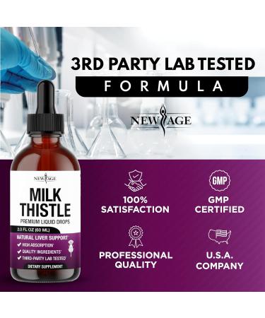 Milk Thistle Liquid Drops All Natural Milk Thistle Extract with Silymarin High Absorption Non-GMO Gluten-Free 4 oz - Buy Online on GoSupps.com