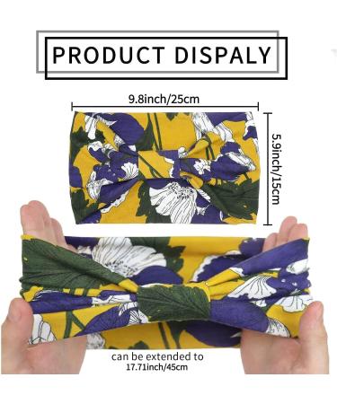Kavya Wide Headbands for Women - Set of 3 | Soft Elastic Hair Bands for Yoga & Fashion | Knotted Head Bands & Hair Scarf Accessories - Buy Online on GoSupps.com