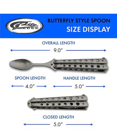 SZCO Supplies 9 Silver-Finished Butterfly-Open Travel/Camping Spoon (211521-SL - Buy Online on GoSupps.com