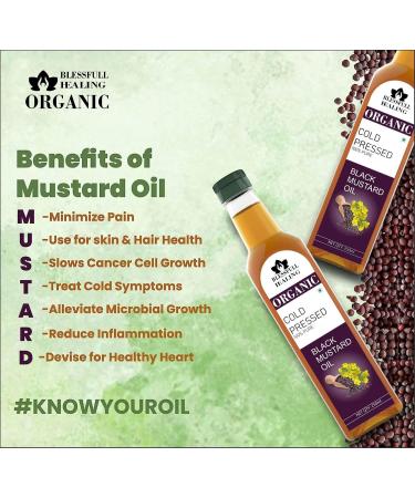 Buy Blessfull Healing Cold Pressed Black Mustard Oil - 250ml for Healthy Cooking & Glowing Skin | Best Quality International Shipping - Buy Online on GoSupps.com