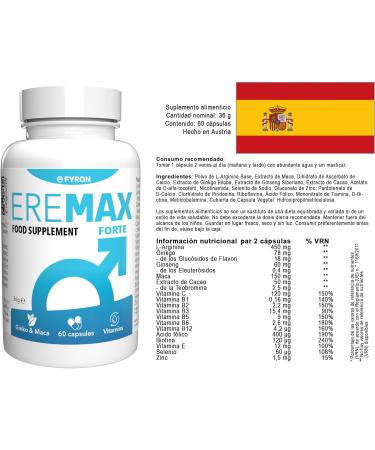 Eremax Forte - 60 Capsules | Boost Male Performance & Vitality - Buy Internationally - Buy Online on GoSupps.com