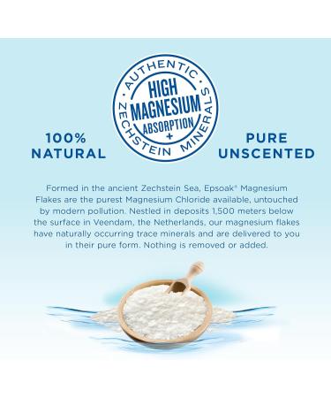 Epsoak Naturals Magnesium Flakes - 4 lb Foot Spa & Relaxing Bath 100% Natural Zechstein Chloride - International Shipping Available - Buy Online on GoSupps.com