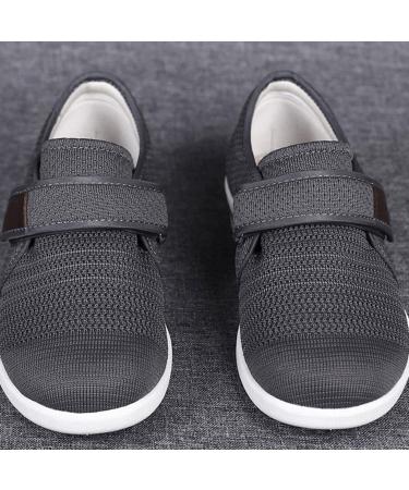 Comfortable Neuropathy Shoes for Men - Breathable Diabetic Shoes with Adjustable Strap Extra Wide Fit for Elderly Walking - Size 10.5 Brown - Buy Online on GoSupps.com