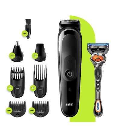 Braun 7-in-1 Men's Hair Clippers & Grooming Kit with Gillette Razor - Blue (9 Piece Set) - Buy Online on GoSupps.com