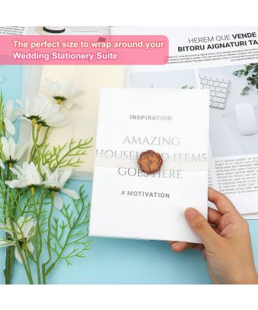 55 Pack Pre-Folded Vellum Jackets for 5x7 Wedding Invitations - Translucent Wrap Sleeves - Buy Online on GoSupps.com