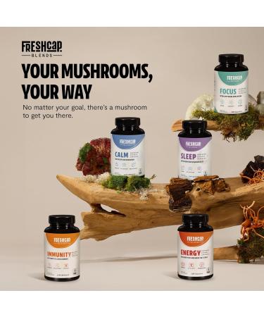 FreshCap Immunity Immune Support Supplement Immune Boosters for Adults Immunity Boost Elderberry Vitamin C and Zinc urkey Tail Mushroom Supplement 120 Capsules - Buy Online on GoSupps.com