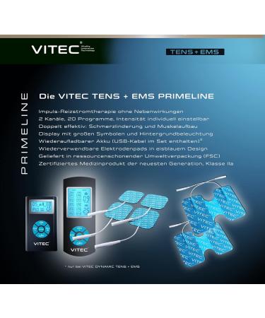 VITEC 4 Adhesive Electrodes Patches for TENS & EMS Devices - 5x5 cm Electrodes for Pain Relief & Muscle Training - Buy Online on GoSupps.com