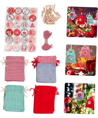 STOBAZA Nativity Advent Calendar 1 set Party Aging Advent Draw Bag Present Pouches Candy Hanging Christmas Countdown Bags - Buy Online on GoSupps.com
