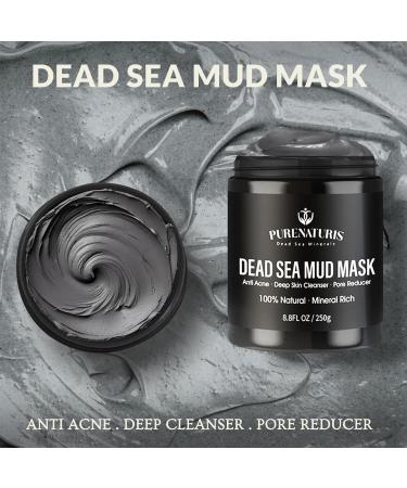 Organic Dead Sea Mud Mask - Premium Spa Quality Pore Minimizer for Acne & Oily Skin - 8.8 oz Skin Tightening Formula for Men & Women - Healthier Complexion - Buy Online on GoSupps.com