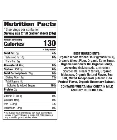 Annie's Organic Honey Graham Cracker Bricks 14.4 oz (Pack of 4) - 4 Pack Honey Crackers - 57.6 oz Total - Buy Online on GoSupps.com