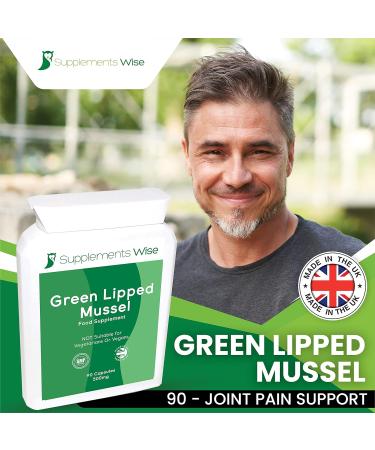 Green Lipped Mussel Capsules 90 x 500mg | Joint & Ligament Pain Relief | Arthritis Inflammation | Omega 3, Selenium, Vitamin B12 | Quality Extract Powder for Dogs & Humans - Buy Online on GoSupps.com