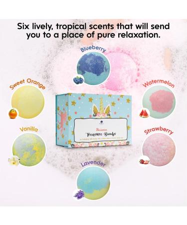 Mist Tree London Unicorn Surprise Jewellery Treasure Bath Bomb Gift Set 6X Large Unicorn Bath Bombs Safe for Kids Birthday Christmas Gifts for Girls in Stunning Gift Box UK Brand - Buy Online on GoSupps.com