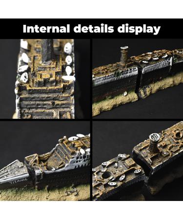 Fazhongfa Aquarium Titanic Shipwreck Decorations - Resin Wreck Ship Fish Tank Decor for Betta | Style_5 - Buy Online on GoSupps.com