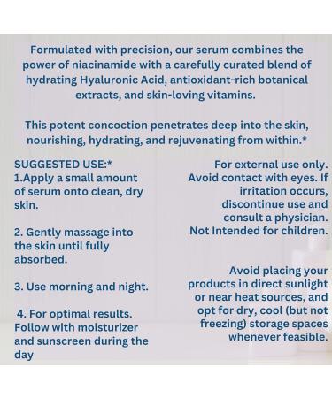 Iriserene 5% Niacinamide Facial Serum - Hydrating Complexion Boost with Hyaluronic Acid & Green Tea | Plant-Based Skincare Made in USA - Buy Online on GoSupps.com