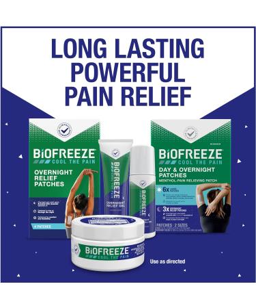 Biofreeze Pain Relief Patches - Day & Night Knee Back & Muscle Relief | FSA Eligible | 9 Menthol Patches - Buy Online on GoSupps.com