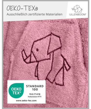 ULLENBOOM Bateponcho Babily - 100% Cotton Terry Baby Bath Towel & Robe for 1-3 Years Oeko-Tex Certified Made in EU - Ideal Pink Gift - Buy Online on GoSupps.com