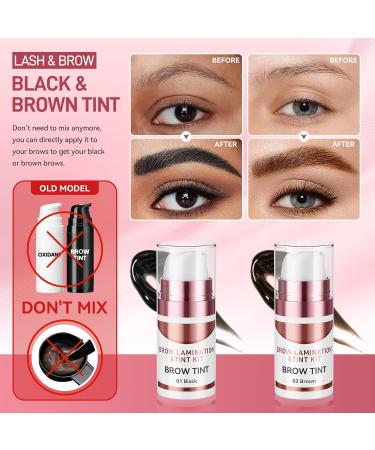 Brow Lamination Kit - 2 in 1 DIY Eyebrow Perming Kit for Thicker Fuller Brows | Professional Quality Lasts 6 Weeks | Black & Brown Colors - International Shipping - Buy Online on GoSupps.com