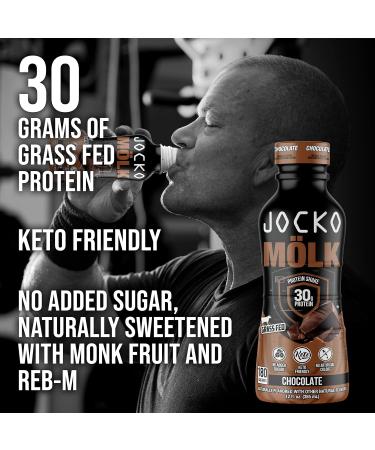 Jocko M lk Chocolate Protein Shake - 30g Grass Fed Protein, KETO Friendly, No Added Sugar - 12pk - Buy Online on GoSupps.com