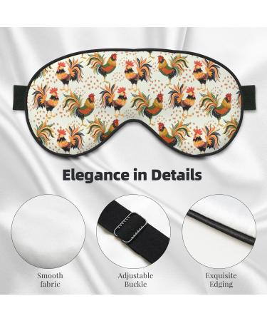 Colorful Roosters Sleep Mask | Adjustable Double-Sided Eye Mask | Soft Sleeping Eye Covers for Perfect Shading & Reduced Eye Edema - Shop Now - Buy Online on GoSupps.com