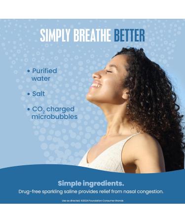 Breathe Right Isotonic Sparkling Saline Nasal Rinse Spray - CO Infused Drug-Free Relief for Allergies & Colds - 4.0 oz International Shipping Available - Buy Online on GoSupps.com