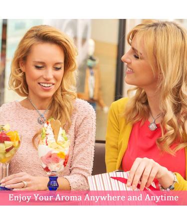 6-Piece Diffuser Locket Necklace Set with Aromatherapy Oil Pendant and Refill Pads - Stainless Steel Necklace for Women and Girls - Buy Online on GoSupps.com