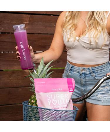 SkinnyFit Super Youth Tropical Punch - Multi-Collagen Peptides + Probiotics for Skin Hair Joints & Metabolism Support | 30 Servings | International Shipping - Buy Online on GoSupps.com
