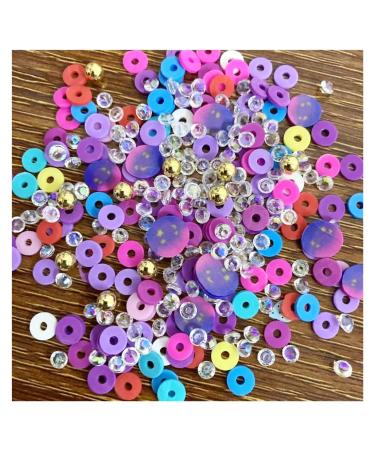 QR 100g Mixed Polymer Hot Pearls Clay Planet Slices Sprinkles for DIY Craft Slime Filling Phone Case Nail Art Decorations T1127 (Color : Style 1)