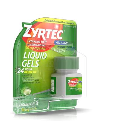 Zyrtec Allergy 24 Hour 10 mg Liquid Gels- 12 ct - Buy Online on GoSupps.com
