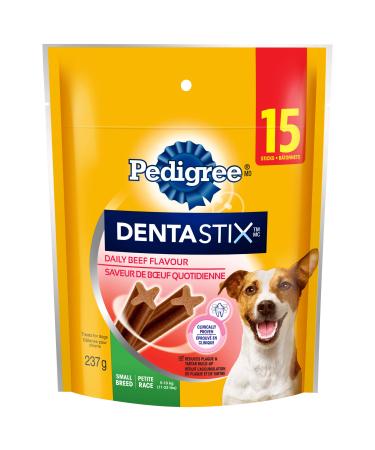 PEDIGREE DENTASTIX Oral Care Dog Treats for Small Dogs - Beef 15 Sticks Beef 15 Count (Pack of 1) Dog Treats