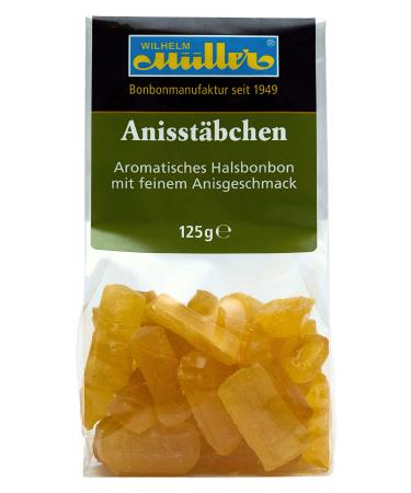 Aromatic anise sticks throat candy with a fine anise flavor (8 bags) Anise 125 g (pack of 8)