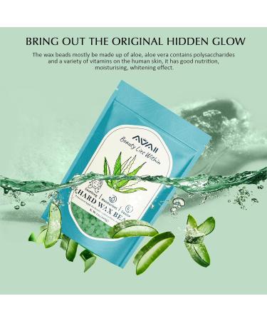 450g Aloe Hard Wax Beads for Sensitive Skin - Green Wax Beads for Hair Removal - Hypoallergenic Full Body Waxing Solution - Buy Online on GoSupps.com