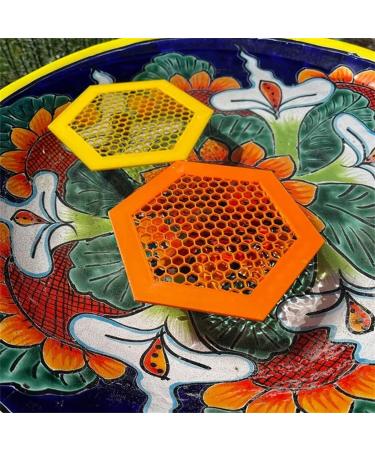 Colorful Bee Watering Station Bee Waterer and Butterfly Water Stations Floating Bee Island Use for Bee Cups for Garden Bee Water Catcher Cups for Thirsty Pollinators(Color:2pcs Yellow) - Buy Online on GoSupps.com