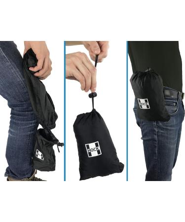 Hock Unisex Rainpants - 100% Waterproof Bicycle Comfort Klima Reinforced Buttocks High-Quality Rainwear for Men & Women (L up to 185cm) - Black - Buy Online on GoSupps.com