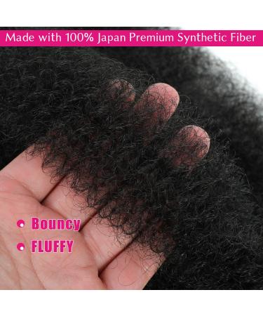 24 Inch Afro Twist Hair 3 Packs - Pre Stretched Springy Locs Hair Extensions in 1B Color - Buy Online on GoSupps.com