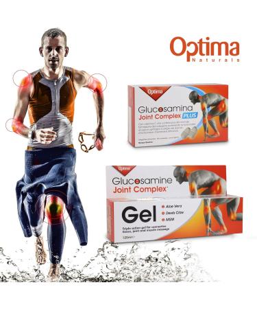 Optima Glucosamine Complex Gel 125ml - Natural Cooling Relief with Aloe Vera, Devil's Claw, and MSM - Cruelty-Free - Buy Online on GoSupps.com
