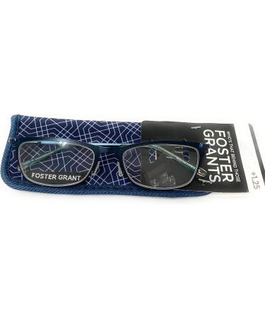 Foster Grant Leighton Reading Glasses +1.25 with Stylish Blue Case - International Shipping Available - Buy Online on GoSupps.com