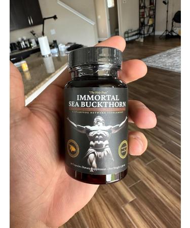 Immortal Sea Buckthorn Capsules Ancient Power Modern Vitality for Men and Women with Omega 3 6 7 9 and Antioxidants for Radiant Skin Energy & Immune Support. - Buy Online on GoSupps.com